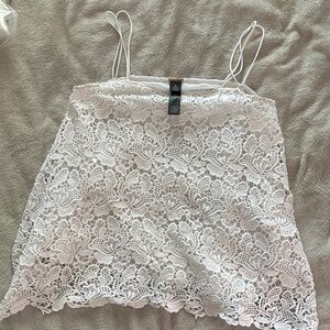 Chico's White Lace Crop Top